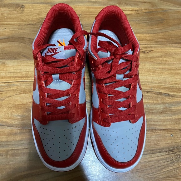 Nike Shoes - Nike Dunk Low Retro Medium Gray Varsity Red UNLV